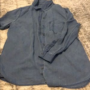 Denim button down